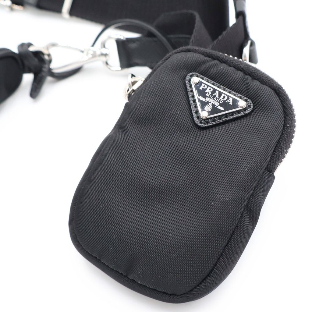 Prada Re Edition Re-Nylon Shoulder Bag Black Silver — view 6