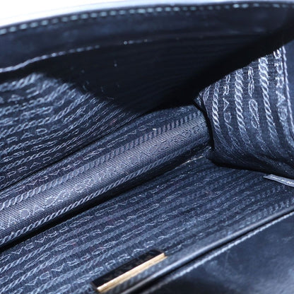 Prada Saffiano Leather Shoulder Bag Black — view 5