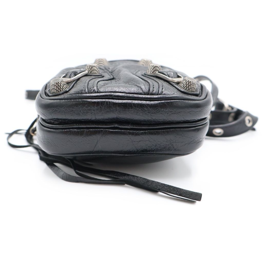 Balenciaga le Cagole Leather Shoulder Bag Phone Pouch Black — view 4