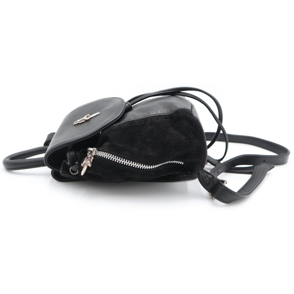 Chrome Hearts Mini Iggy Backpack Mini Suede Leather Dagger Black — view 3
