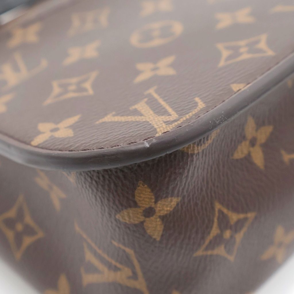 Louis Vuitton Monogram Passi Chain Shoulder Bag Brown Black Leather Gold — view 6