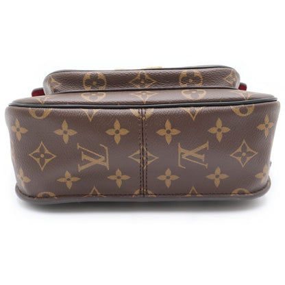 Louis Vuitton Monogram Passi Chain Shoulder Bag Brown Black Leather Gold — view 4