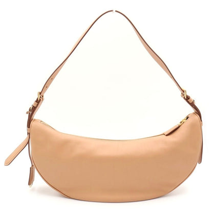 Prada Demil Large Cross Belt Bag Beige Leather Gold — view 2