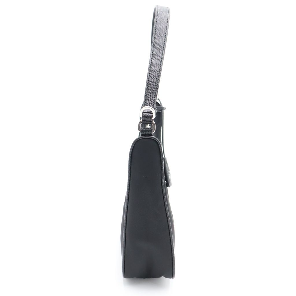 Prada Re Edition One Mini Shoulder Bag Black Nylon Leather Silver — view 3
