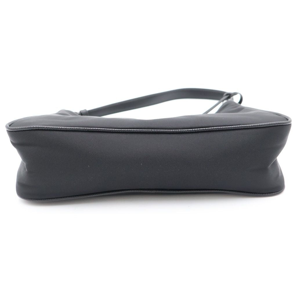 Prada Re Edition One Mini Shoulder Bag Black Nylon Leather Silver — view 4