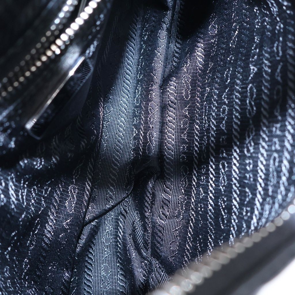 Prada Re Edition One Mini Shoulder Bag Black Nylon Leather Silver — view 5