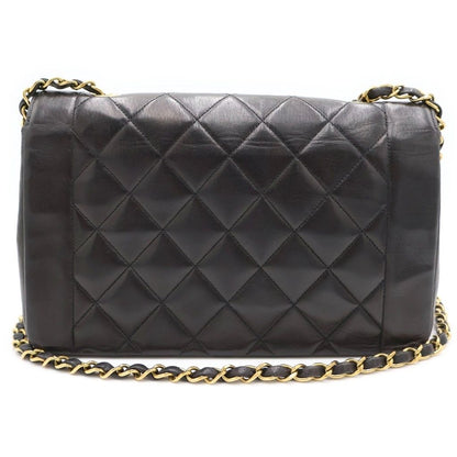 Chanel Diana 25 Chain Shoulder Bag Quilted Black Lambskin Gold — view 2