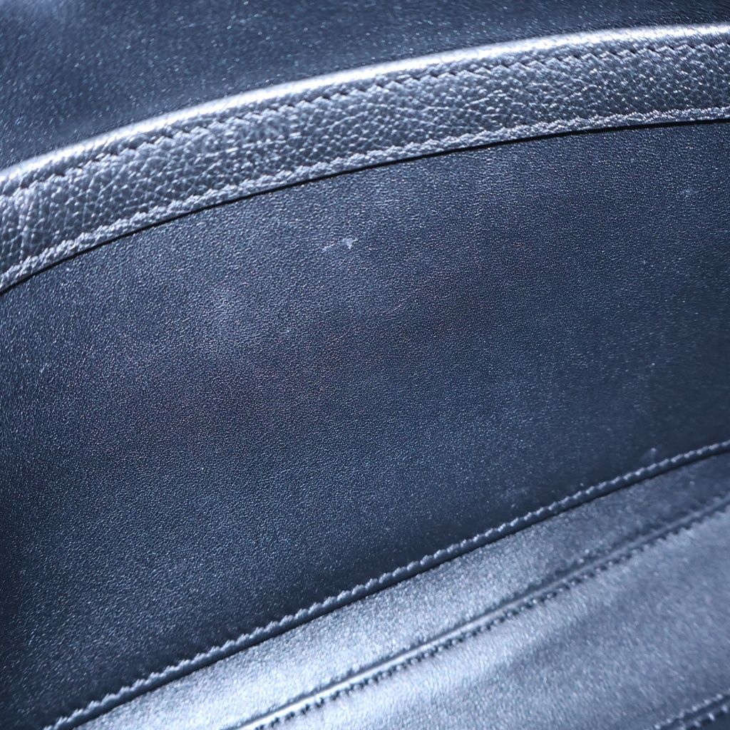 Celine Triomphe Horizontal Messenger Bag Black Leather Silver — view 5