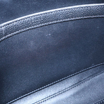 Celine Triomphe Horizontal Messenger Bag Black Leather Silver — view 5