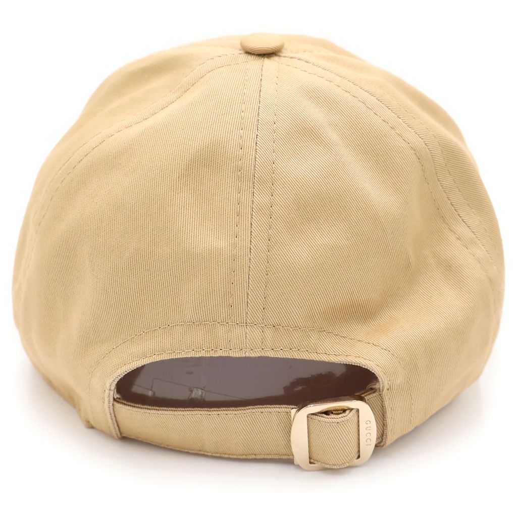 Gucci Logo Embroidery 6 Panel Baseball Cap Hat Beige — view 2