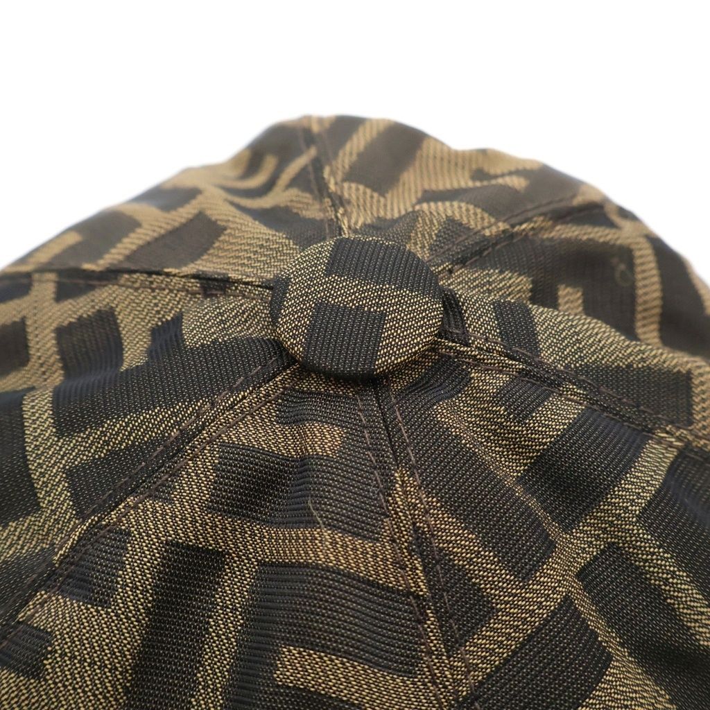 Fendi Zucca Allover Pattern Baseball Cap Hat Brown — view 6