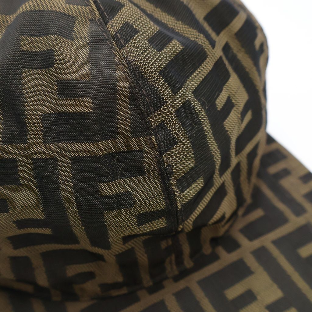 Fendi Zucca Allover Pattern Baseball Cap Hat Brown — view 7