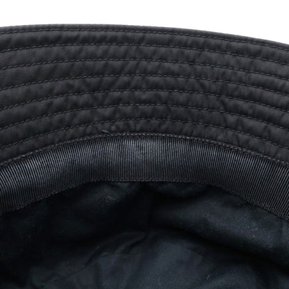 Prada Tessuto Triangle Plate Bucket Hat Black — view 6