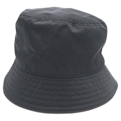 Prada Tessuto Triangle Plate Bucket Hat Black — view 2