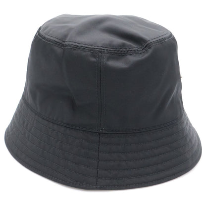 Prada Tessuto Triangle Plate Bucket Hat Black — view 3