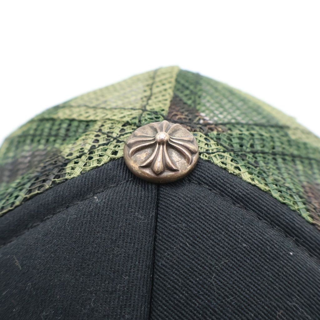 Chrome Hearts CH Patch Camouflage Trucker Mesh Cap Black Green — view 7