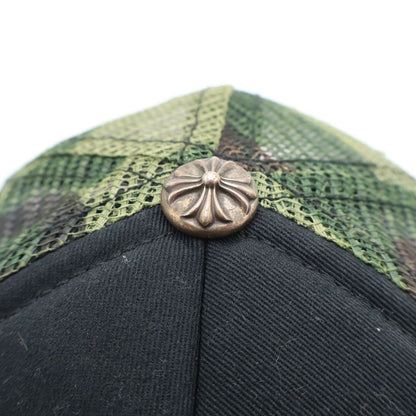 Chrome Hearts CH Patch Camouflage Trucker Mesh Cap Black Green — view 7