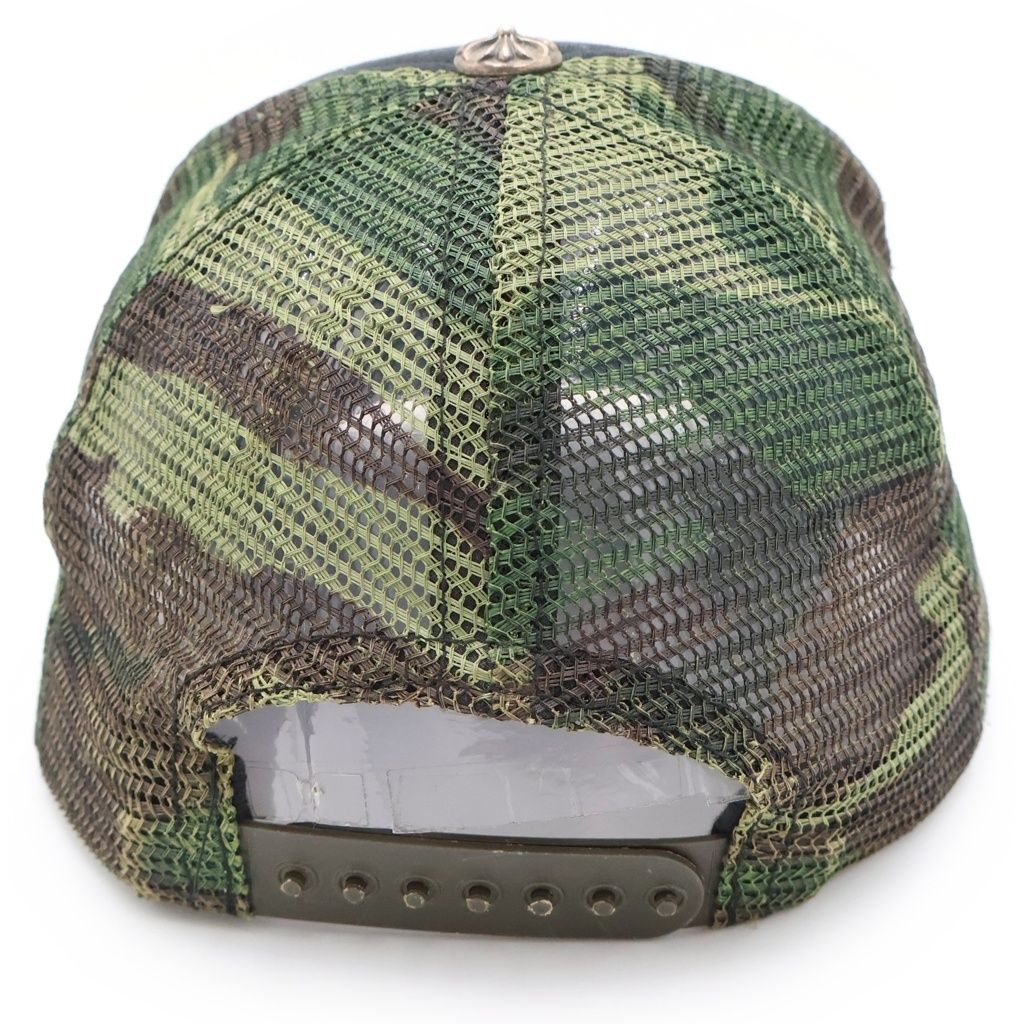 Chrome Hearts CH Patch Camouflage Trucker Mesh Cap Black Green — view 2
