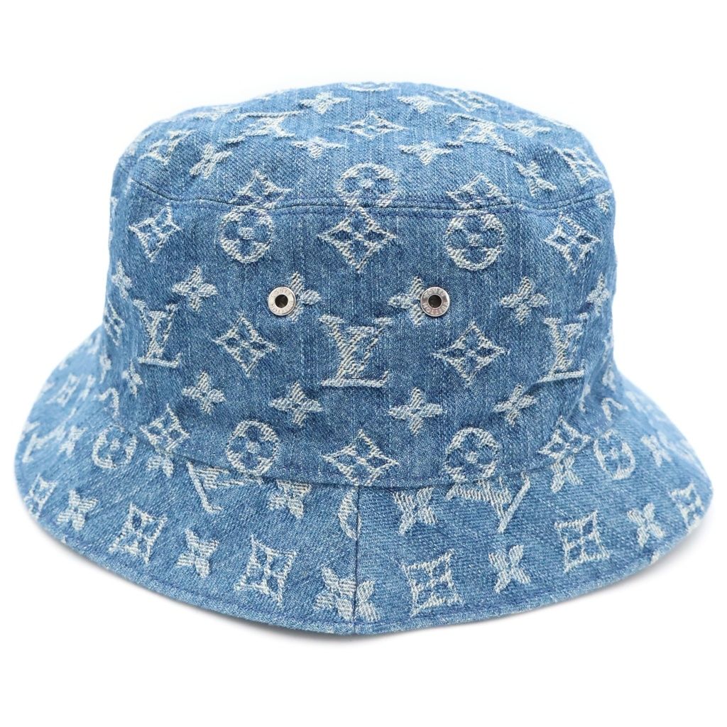 Louis Vuitton Monogram Essential Reversible Bucket Hat Indigo — view 3