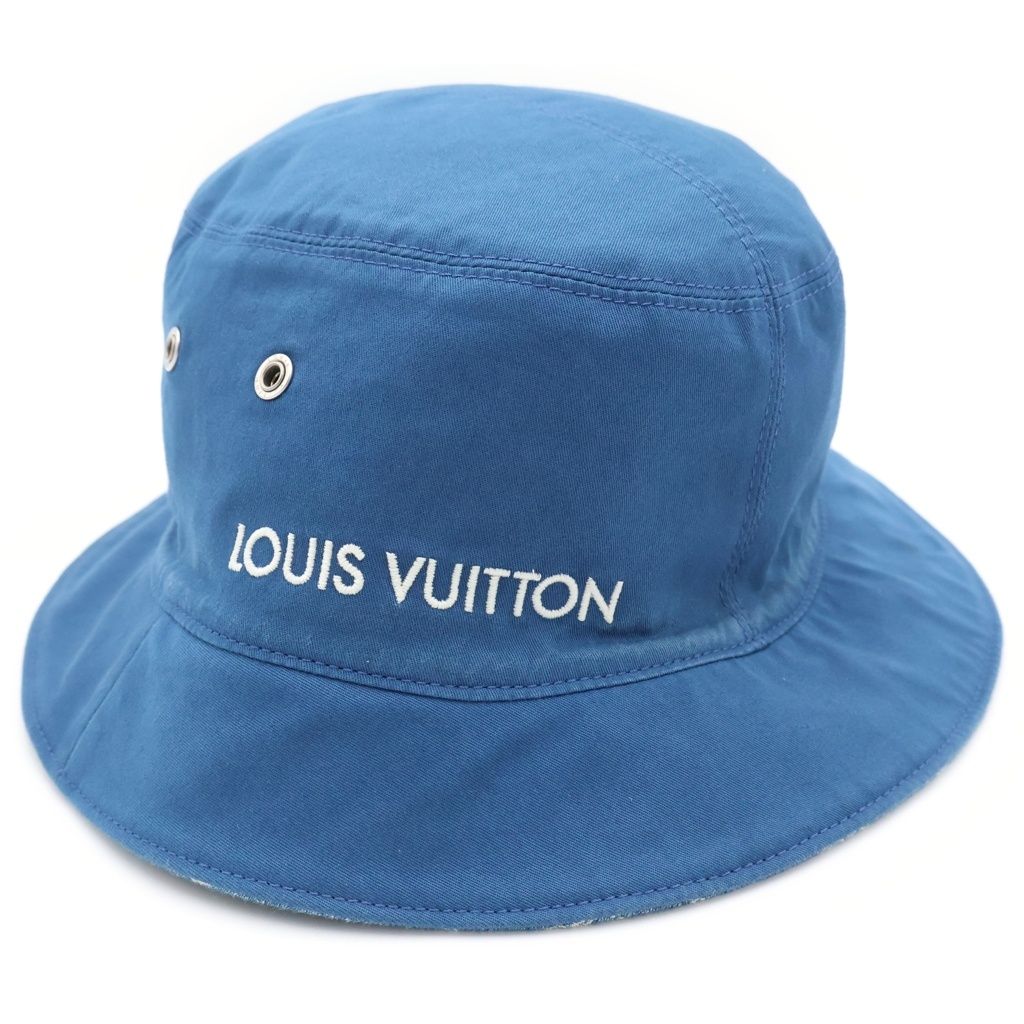 Louis Vuitton Monogram Essential Reversible Bucket Hat Indigo — view 5