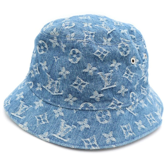 Louis Vuitton Monogram Essential Reversible Bucket Hat Indigo