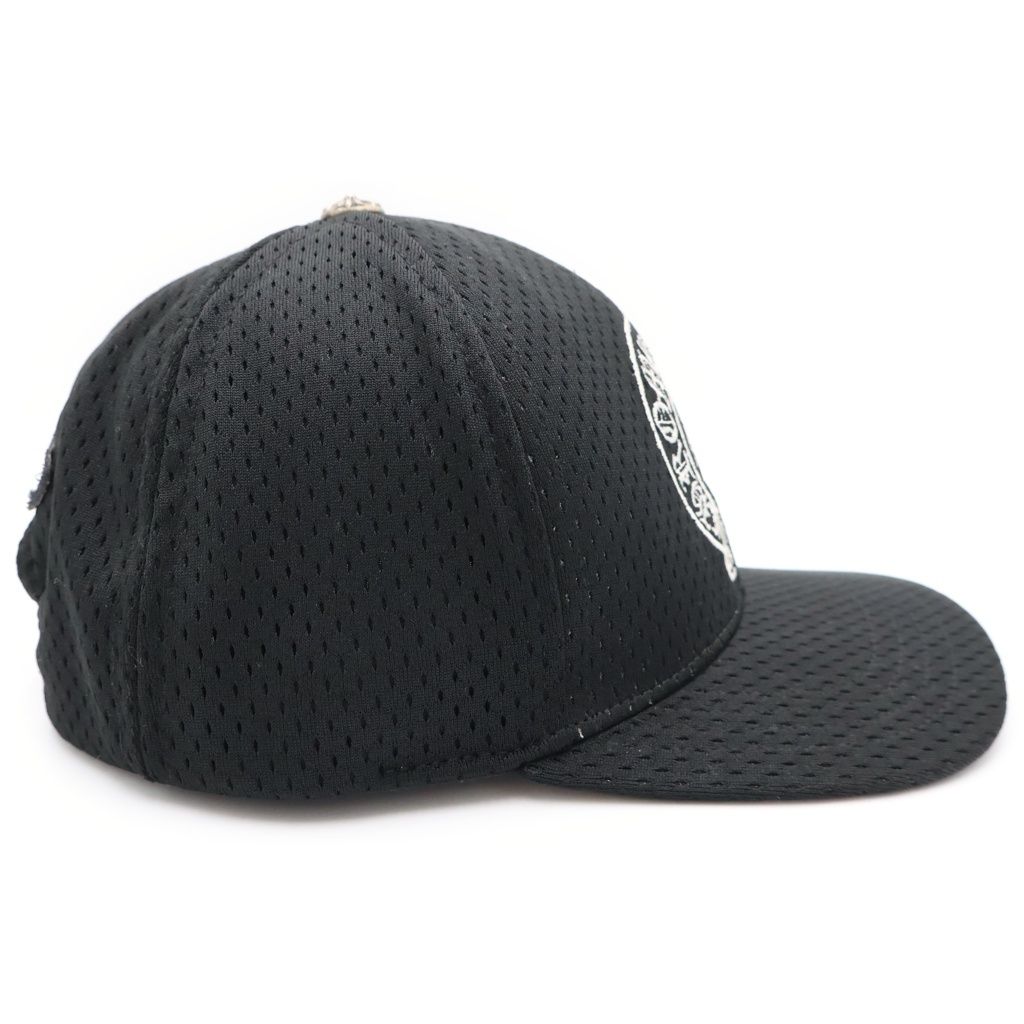 Chrome Hearts Horse Shoe Embroidery Scroll Label Mesh Cap Hat Black — view 3