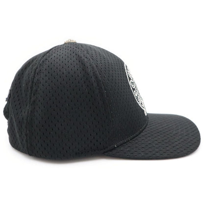 Chrome Hearts Horse Shoe Embroidery Scroll Label Mesh Cap Hat Black — view 3