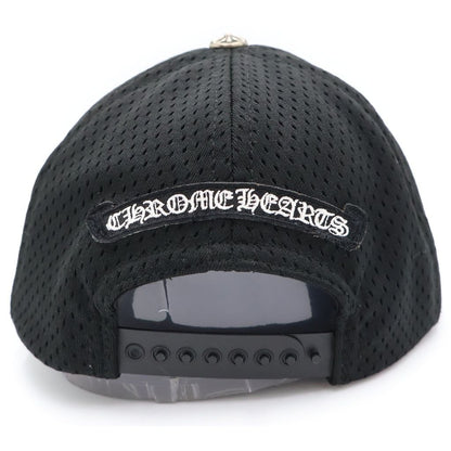 Chrome Hearts Horse Shoe Embroidery Scroll Label Mesh Cap Hat Black — view 2