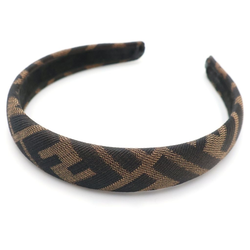 Fendi Zucca Pattern Headband Brown