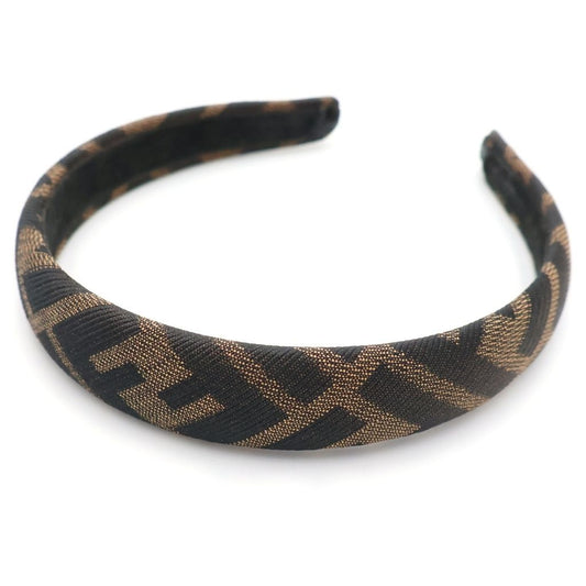 Fendi Zucca Pattern Headband Brown
