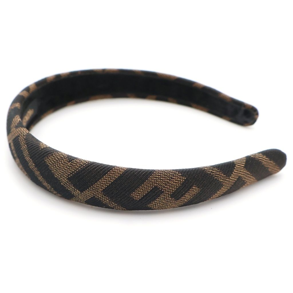 Fendi Zucca Pattern Headband Brown — view 4