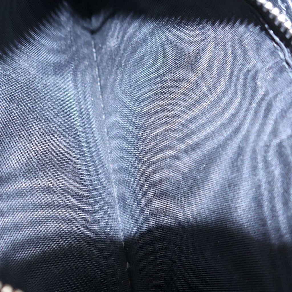 Prada Leather Zip Around Wallet Silver Black — view 5