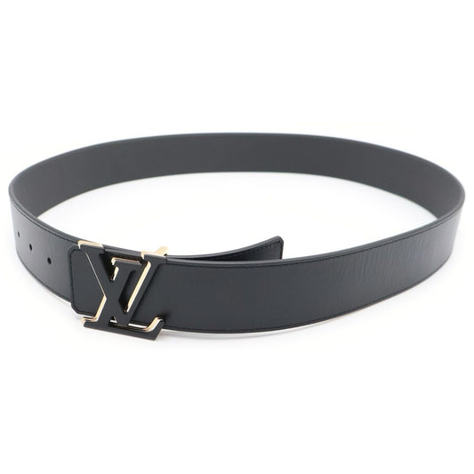 Louis Vuitton Ceinture LV Optic Leather Belt Black Gold