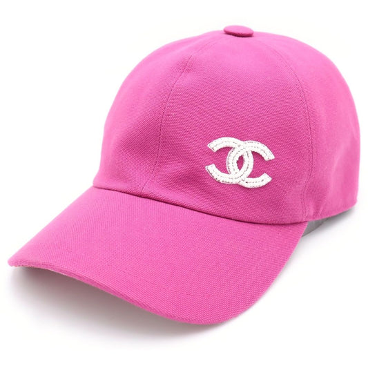 Chanel Beads CC Logo 6 Panel Cap Pink