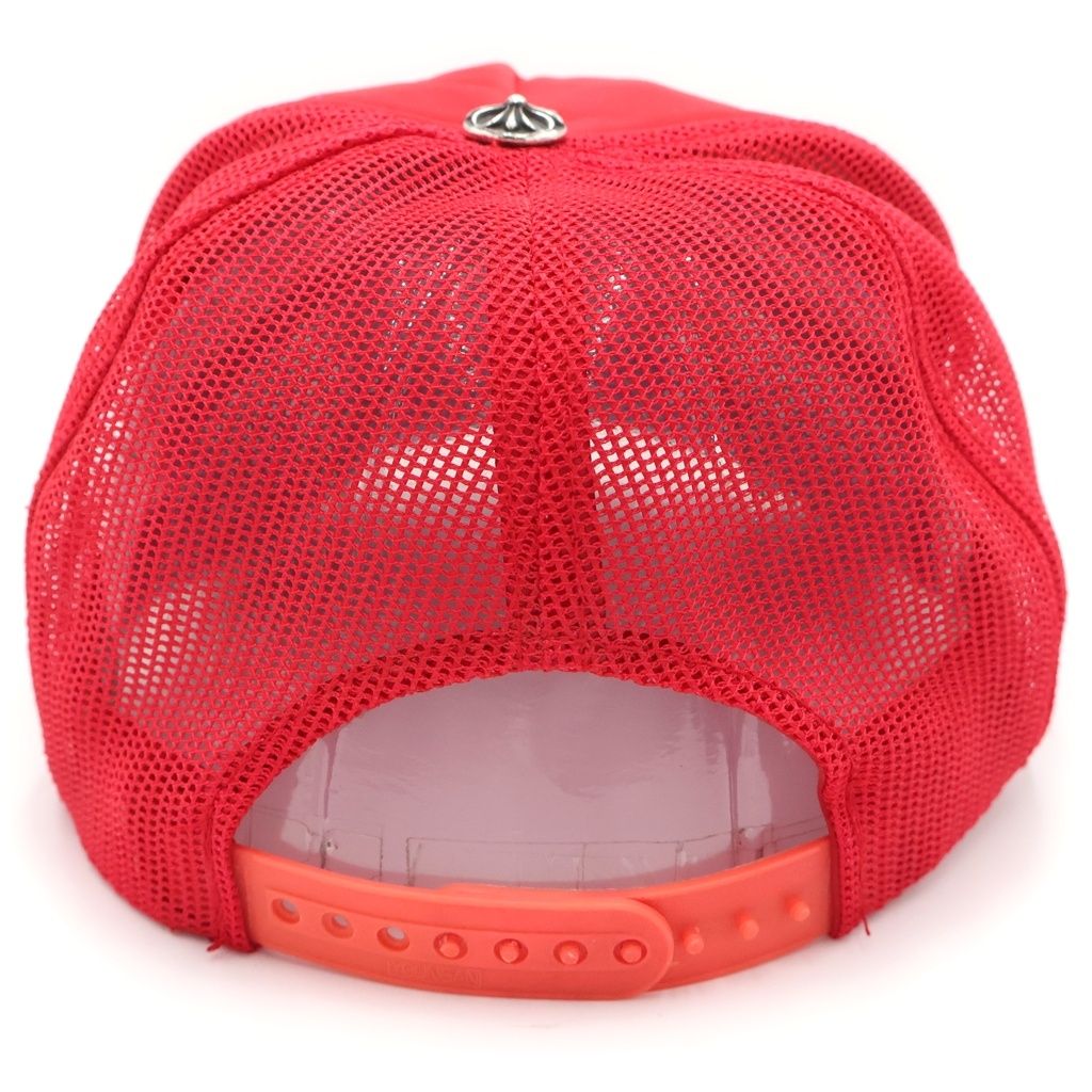 Chrome Hearts Vintage CH Crs Patch Trucker CH Cross Mesh Cap Red — view 2