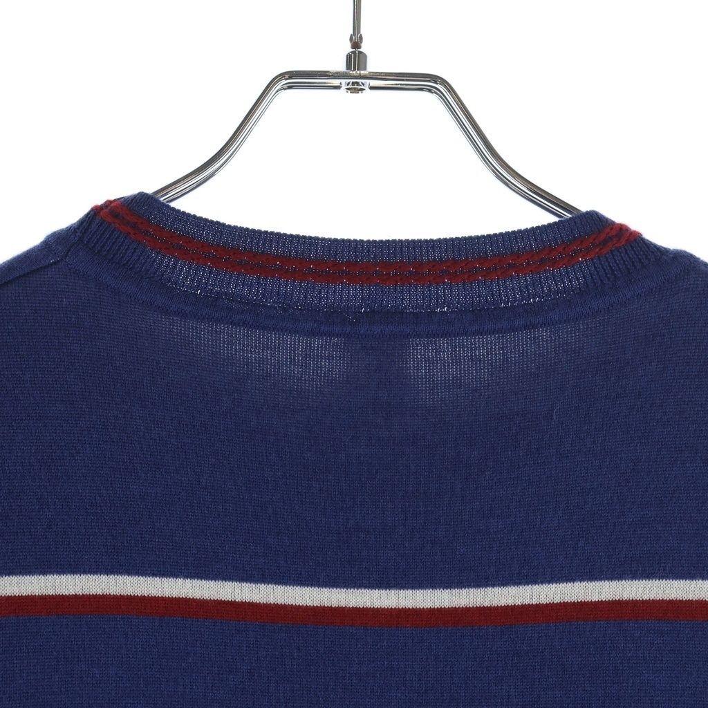 Hermes Kanoe Chaine D'ancre Pattern Short Sleeve Knit Top Navy Sweater — view 4