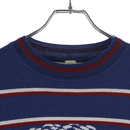 Hermes Kanoe Chaine D'ancre Pattern Short Sleeve Knit Top Navy Sweater — view 3