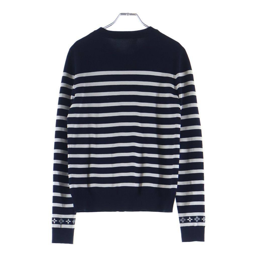 Louis Vuitton Monogram Flower Manlier Long Sleeve Knit Cardigan Navy — view 2