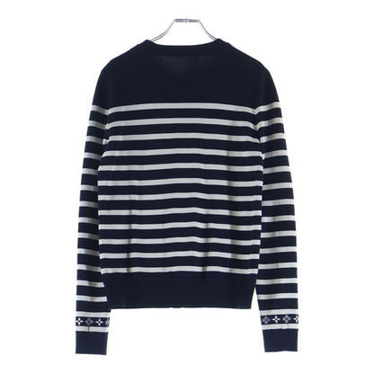 Louis Vuitton Monogram Flower Manlier Long Sleeve Knit Cardigan Navy — view 2