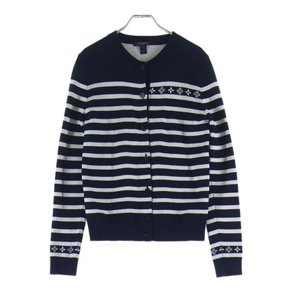 Louis Vuitton Monogram Flower Manlier Long Sleeve Knit Cardigan Navy