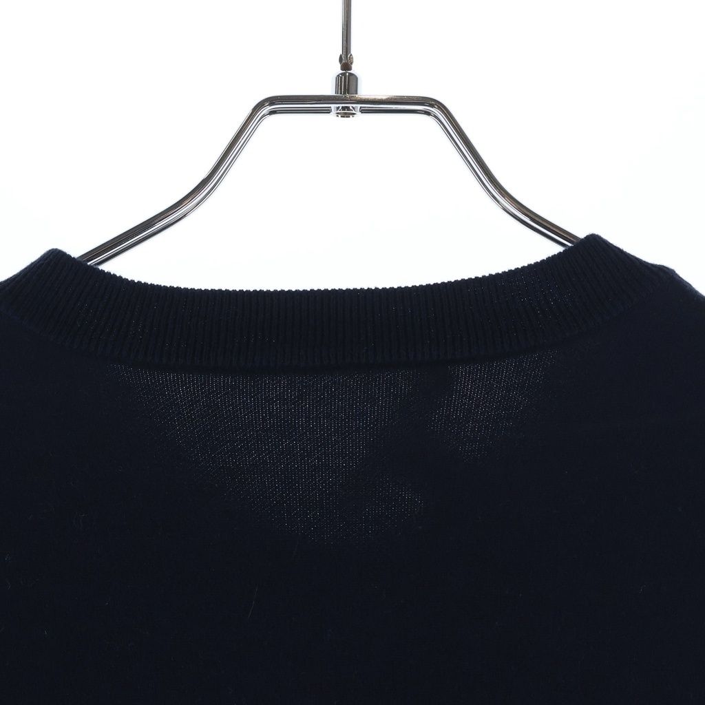 Louis Vuitton Monogram Flower Manlier Long Sleeve Knit Cardigan Navy — view 4