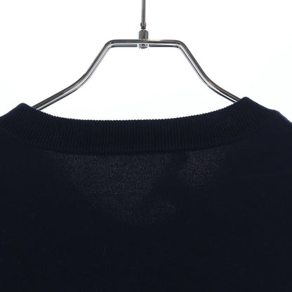 Louis Vuitton Monogram Flower Manlier Long Sleeve Knit Cardigan Navy — view 4