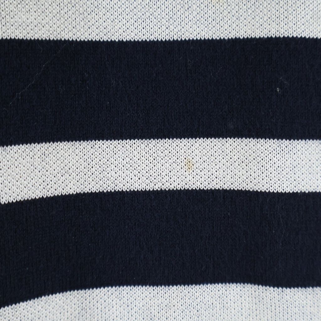 Louis Vuitton Monogram Flower Manlier Short Sleeve Knit Sweater Navy Ivory — view 5