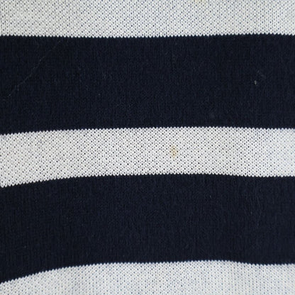 Louis Vuitton Monogram Flower Manlier Short Sleeve Knit Sweater Navy Ivory — view 5