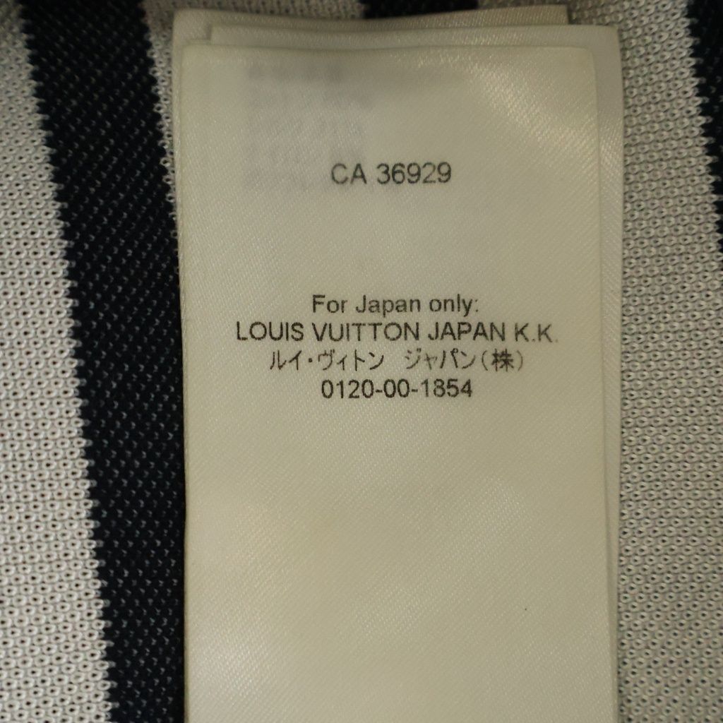 Louis Vuitton Monogram Flower Manlier Short Sleeve Knit Sweater Navy Ivory — view 8
