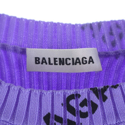Balenciaga Logo Knit Purple XS Sweater — view 6