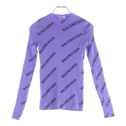 Balenciaga Logo Knit Purple XS Sweater