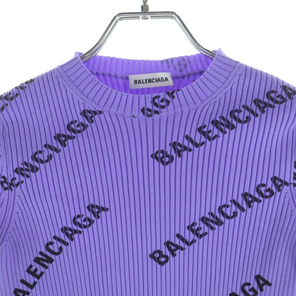 Balenciaga Logo Knit Purple XS Sweater — view 3