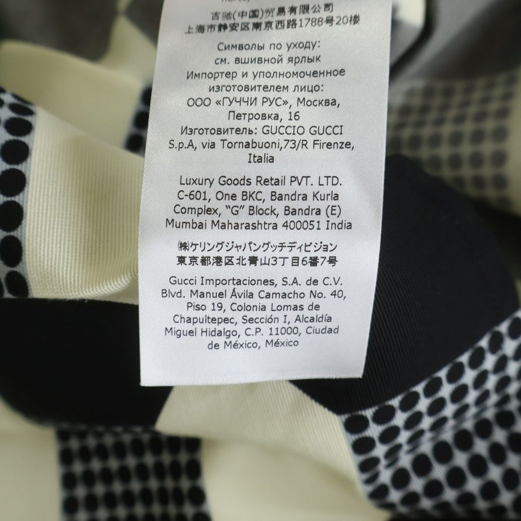 Gucci Check Allover Print Half Sleeve Shirt Mini Dress Black Ivory — view 8
