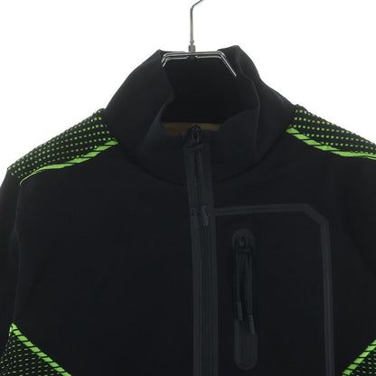 Gucci Hem Logo Jacquard Zip Up Track Jacket Black Yellow — view 3